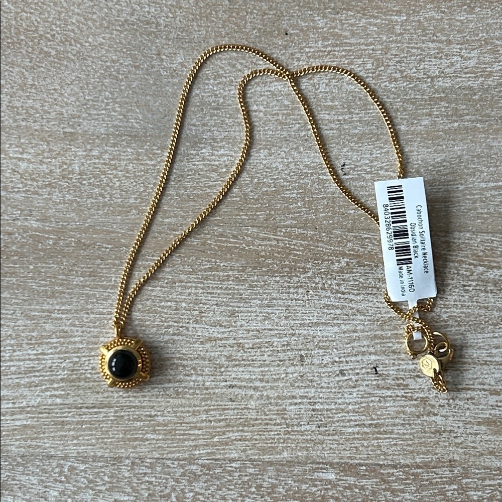 Julie Vos Cabochon Solitaire Necklace NWT